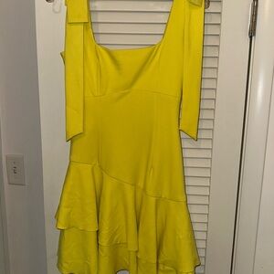 Elliatt Yellow Sleeveless Ruffle Dress